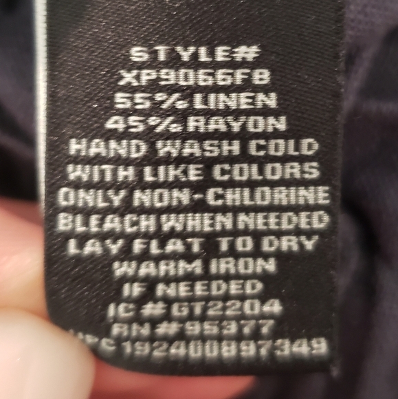 Social Standard By Sanctuary Linen Blend Jogger Pants Size Small Blue - Picture 13 of 13